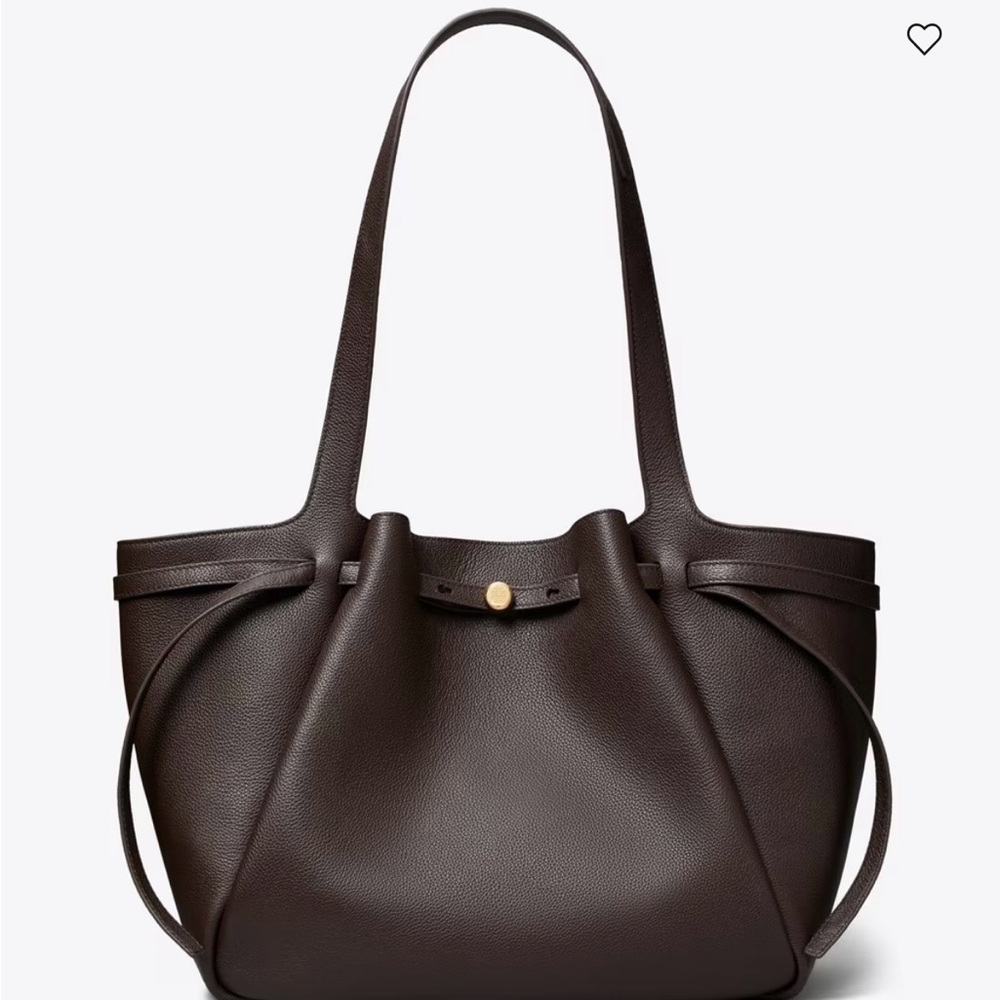 Tory Burch Romy Dark Brown Leather Tote - Picture 4 of 10